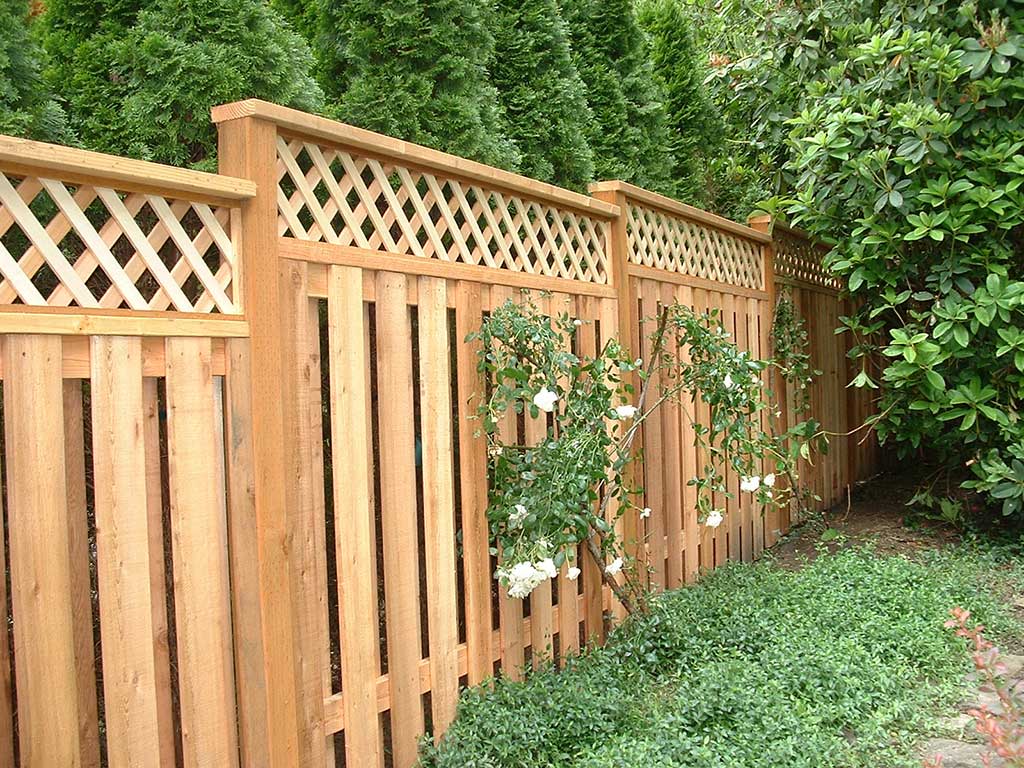 fence with lattice top